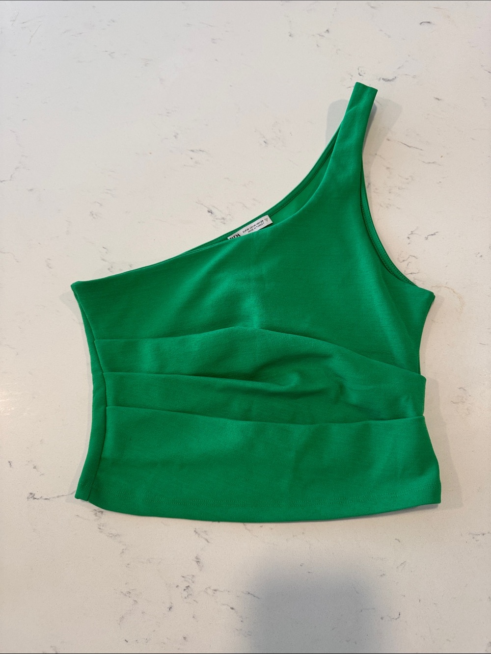 Green One-Shoulder Zara top